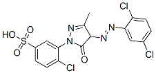 4-chloro-3-[4-[(2,5-dichlorophenyl)azo]-4,5-dihydro-3-methyl-5-oxo-1H-pyrazol-1-yl]benzenesulphonic acid Structure