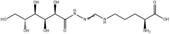 N5-[(D-gluconoylamino)iminomethyl]-L-ornithine Structure