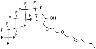 1-[2-(2-butoxyethoxy)ethoxy]-4,4,5,5,6,6,7,7,8,8,9,9,10,10,11,11,11-heptadecafluoroundecan-2-ol 구조식 이미지