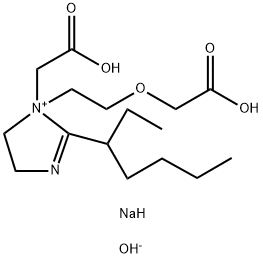 disodium 1-[2-(carboxymethoxy)ethyl]-1-(carboxymethyl)-2-(1-ethylpentyl)-4,5-dihydro-1H-imidazolium hydroxide 구조식 이미지