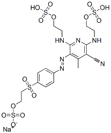 4-methyl-2,6-bis[[2-(sulphooxy)ethyl]amino]-5-[[4-[[2-(sulphooxy)ethyl]sulphonyl]phenyl]azo]nicotinonitrile, sodium salt  구조식 이미지