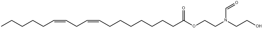2-[formyl(2-hydroxyethyl)amino]ethyl (9Z,12Z)-octadeca-9,12-dienoate 구조식 이미지