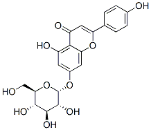 7-(alpha-D-glucopyranosyloxy)-5-hydroxy-2-(4-hydroxyphenyl)-4H-1-benzopyran-4-one 구조식 이미지