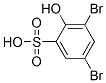 3,5-dibromo-2-hydroxybenzenesulphonic acid Structure