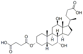 (3alpha,5beta,7alpha,12beta)-3-(3-carboxy-1-oxopropoxy)-7,12-dihydroxycholan-24-oic acid  Structure