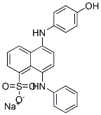 sodium 5-[(4-hydroxyphenyl)amino]-8-(phenylamino)naphthalenesulphonate Structure