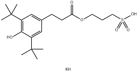 potassium 3-sulphonatopropyl 3-(3,5-di-tert-butyl-4-hydroxyphenyl)propionate Structure