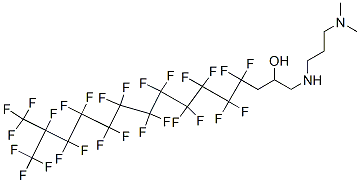 1-[[3-(dimethylamino)propyl]amino]-4,4,5,5,6,6,7,7,8,8,9,9,10,10,11,11,12,12,13,13,14,15,15,15-tetracosafluoro-14-(trifluoromethyl)pentadecan-2-ol 구조식 이미지