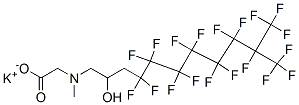 potassium N-[4,4,5,5,6,6,7,7,8,8,9,9,10,11,11,11-hexadecafluoro-2-hydroxy-10-(trifluoromethyl)undecyl]-N-methylaminoacetate  Structure