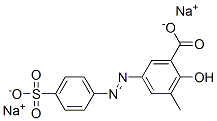 3-methyl-5-[(4-sulphophenyl)azo]salicylic acid, sodium salt Structure