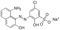 sodium 3-[(8-amino-2-hydroxy-1-naphthyl)azo]-5-chloro-2-hydroxybenzenesulphonate  구조식 이미지