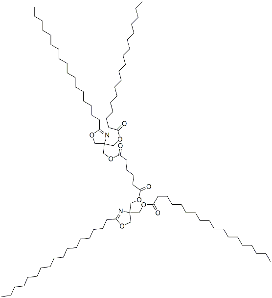 bis[[2-heptadecyl-4,5-dihydro-4-[[(1-oxooctadecyl)oxy]methyl]oxazol-4-yl]methyl] adipate Structure