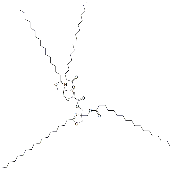 bis[[2-heptadecyl-4,5-dihydro-4-[[(1-oxooctadecyl)oxy]methyl]-4-oxazolyl]methyl] oxalate 구조식 이미지