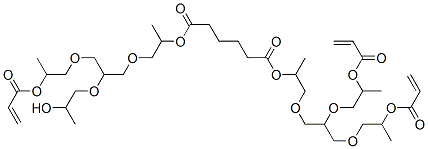 2-[3-[2-(acryloyloxy)propoxy]-[2-(2-hydroxypropoxy)]propoxy]-1-methylethyl 2-[2,3-bis[2-(acryloyloxy)propoxy]propoxy]-1-methylethyl adipate 구조식 이미지