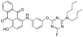 1-[[3-[[4-(dibutylamino)-6-fluoro-1,3,5-triazin-2-yl]oxy]phenyl]amino]-4-hydroxyanthraquinone Structure