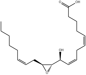 10(R,S)-HYDROXY-11(S),12(S)-TRANS-EPOXYEICOSA-5Z,8Z,14Z-TRIENOIC ACID Structure