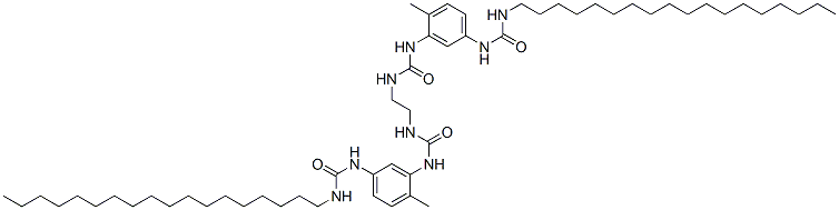 N,N”-에틸렌비스[N'-[2-메틸-5-[[(옥타데실아미노)카르보닐]아미노]페닐]우레아] 구조식 이미지