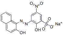 sodium 2-hydroxy-3-[(2-hydroxy-1-naphthyl)azo]-5-nitrobenzenesulphonate 구조식 이미지