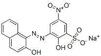 sodium 2-hydroxy-3-[(2-hydroxy-1-naphthyl)azo]-5-nitrobenzenesulphonate Structure