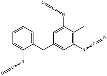 5-(o-isocyanatobenzyl)-2-methyl-m-phenylene diisocyanate Structure