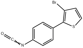 3-BROMO-2-(4-ISOCYANATOPHENYL)THIOPHENE 구조식 이미지