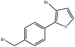 3-BROMO-2-[4-(브로모메틸)페닐]티오펜 구조식 이미지