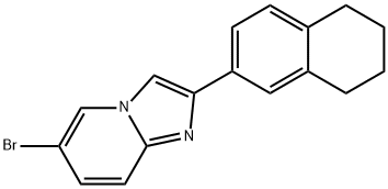 6-bromo-2-(5,6,7,8-tetrahydro-naphthalen-
2-yl)-imidazo[1,2-a]pyridine Structure