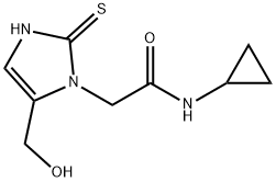 N-Cyclopropyl-2-[5-(hydroxymethyl)-2-mercapto-1H-imidazol-1-yl]acetamide Structure