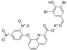 칼륨3,5-디브로모-4-히드록시벤즈알데히드O-(2',4'-디니트로페닐)옥심 구조식 이미지