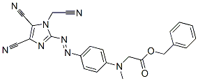 benzyl N-[4-[[4,5-dicyano-1-(cyanomethyl)-1H-imidazol-2-yl]azo]phenyl]-N-methylglycinate 구조식 이미지