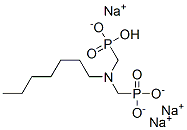 trisodium hydrogen [(heptylimino)bis(methylene)]bisphosphonate Structure