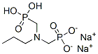 disodium dihydrogen [(propylimino)bis(methylene)]diphosphonate Structure