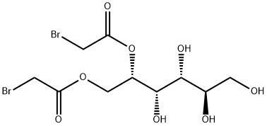 D-glucitol 1,2-bis(bromoacetate) Structure