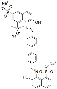 7-hydroxy-8-[[4'-[(2-hydroxy-8-sulpho-1-naphthyl)azo][1,1'-biphenyl]-4-yl]azo]naphthalene-1,3-disulphonic acid, sodium salt 구조식 이미지
