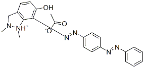 6-hydroxy-1,2-dimethyl-7-[[4-(phenylazo)phenyl]azo]-1H-indazolium acetate Structure