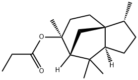 [3R-(3alpha,3abeta,6alpha,7beta,8aalpha)]-octahydro-3,6,8,8-tetramethyl-1H-3a,7-methanoazulen-5-yl propionate 구조식 이미지