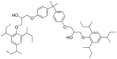 1,1'-[isopropylidenebis(p-phenyleneoxy)]bis[3-[2,4,6-tri-sec-butylphenoxy]propan-2-ol] Structure