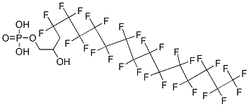 4,4,5,5,6,6,7,7,8,8,9,9,10,10,11,11,12,12,13,13,14,14,15,15,16,16,17,17,17-nonacosafluoro-2-hydroxyheptadecyl dihydrogen phosphate Structure