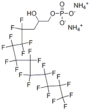 diammonium 4,4,5,5,6,6,7,7,8,8,9,9,10,10,11,11,12,12,13,13,13-henicosafluoro-2-hydroxytridecyl phosphate  Structure