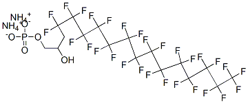 diammonium 4,4,5,5,6,6,7,7,8,8,9,9,10,10,11,11,12,12,13,13,14,14,15,15,16,16,17,17,17-nonacosafluoro-2-hydroxyheptadecyl phosphate Structure