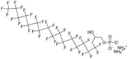 diammonium 4,4,5,5,6,6,7,7,8,8,9,9,10,10,11,11,12,12,13,13,14,14,15,15,16,16,17,17,18,18,19,19,19-tritriacontafluoro-2-hydroxynonadecyl phosphate  Structure