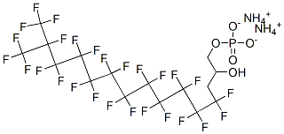 diammonium 4,4,5,5,6,6,7,7,8,8,9,9,10,10,11,11,12,12,13,13,14,15,15,15-tetracosafluoro-2-hydroxy-14-(trifluoromethyl)pentadecyl phosphate Structure