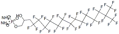 diammonium 4,4,5,5,6,6,7,7,8,8,9,9,10,10,11,11,12,12,13,13,14,14,15,15,16,17,17,17-octacosafluoro-2-hydroxy-16-(trifluoromethyl)heptadecyl phosphate Structure