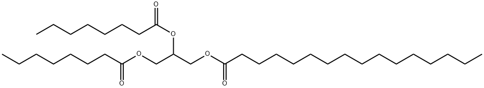 2,3-bis[(1-oxooctyl)oxy]propyl palmitate Structure