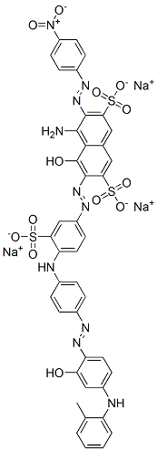 4-amino-5-hydroxy-6-[[4-[[4-[[2-hydroxy-4-[(o-tolyl)amino]phenyl]azo]phenyl]amino]-3-sulphophenyl]azo]-3-[(4-nitrophenyl)azo]naphthalene-2,7-disulphonic acid, sodium salt 구조식 이미지