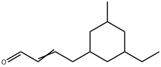 4-(3-ethyl-5-methylcyclohexyl)-2-butenal Structure