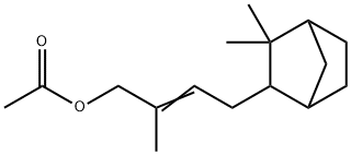 (3,3-dimethyl-2-norbornyl)-2-methyl-2-buten-1-yl acetate 구조식 이미지