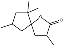 3,6,6,8-테트라메틸-1-옥사스피로[4.4]노난-2-온 구조식 이미지