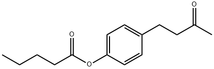 4-(3-oxobutyl)phenyl valerate 구조식 이미지
