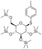 p-Tolyl  1-thio-2,3,4,6-tetra-O-(trimethylsilyl)-β-D-glucopyranoside Structure